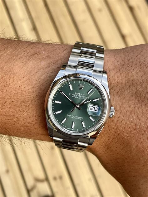 rolex datejust 36 mint green 2022|green rolex datejust price.